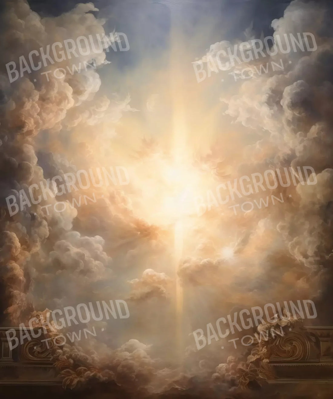 White Brown Gold Backdrop for Photography