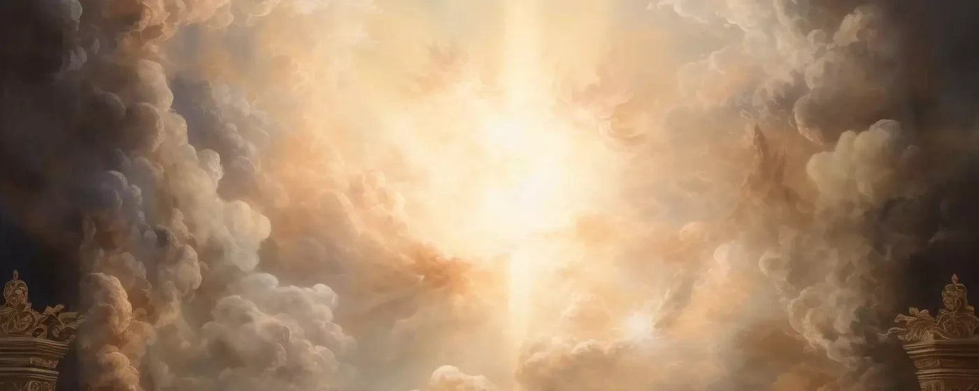 Golden Heavenly Sky 20’X8’ Ultracloth (240 X 96 Inch) Backdrop