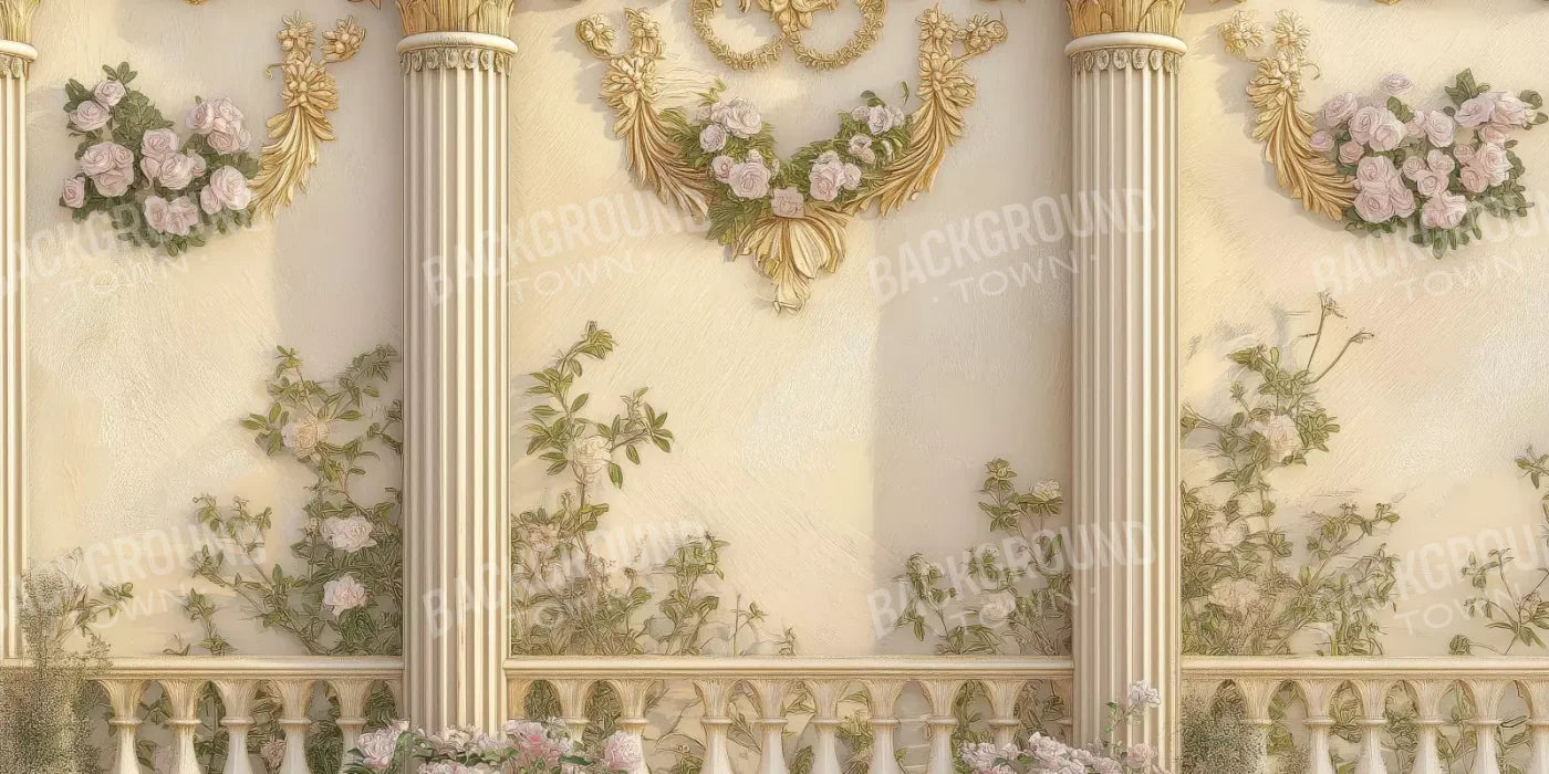 Golden Pillars 20’X10’ Ultracloth (240 X 120 Inch) Backdrop