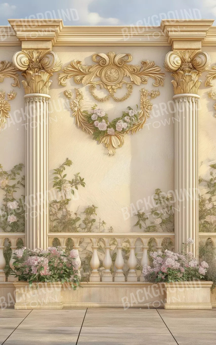 Golden Pillars 5’X8’ Ultracloth (60 X 96 Inch) Backdrop