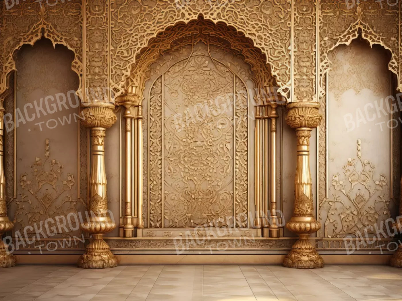 Golden Royal 6’8X5’ Fleece (80 X 60 Inch) Backdrop