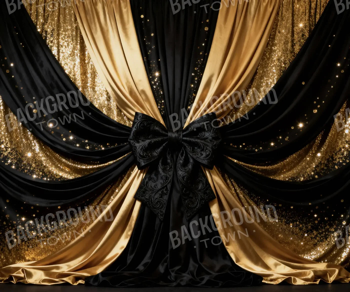 Gold Black  Backdrop for Photography