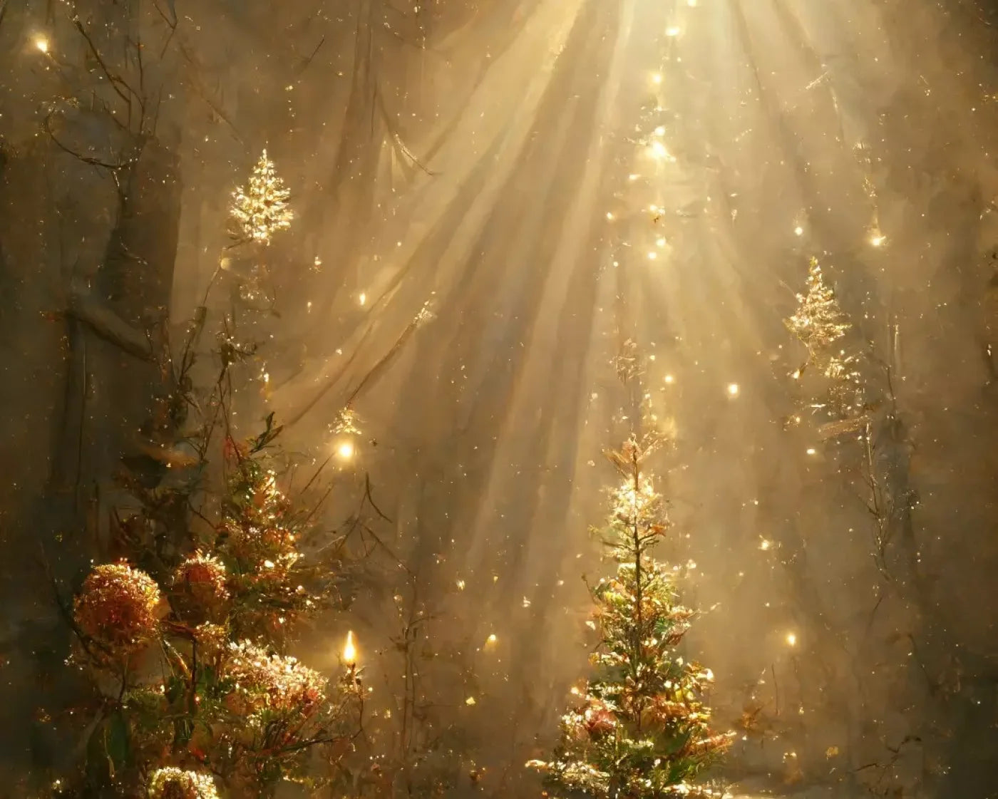 Golden Wonderland 10’X8’ Fleece (120 X 96 Inch) Backdrop