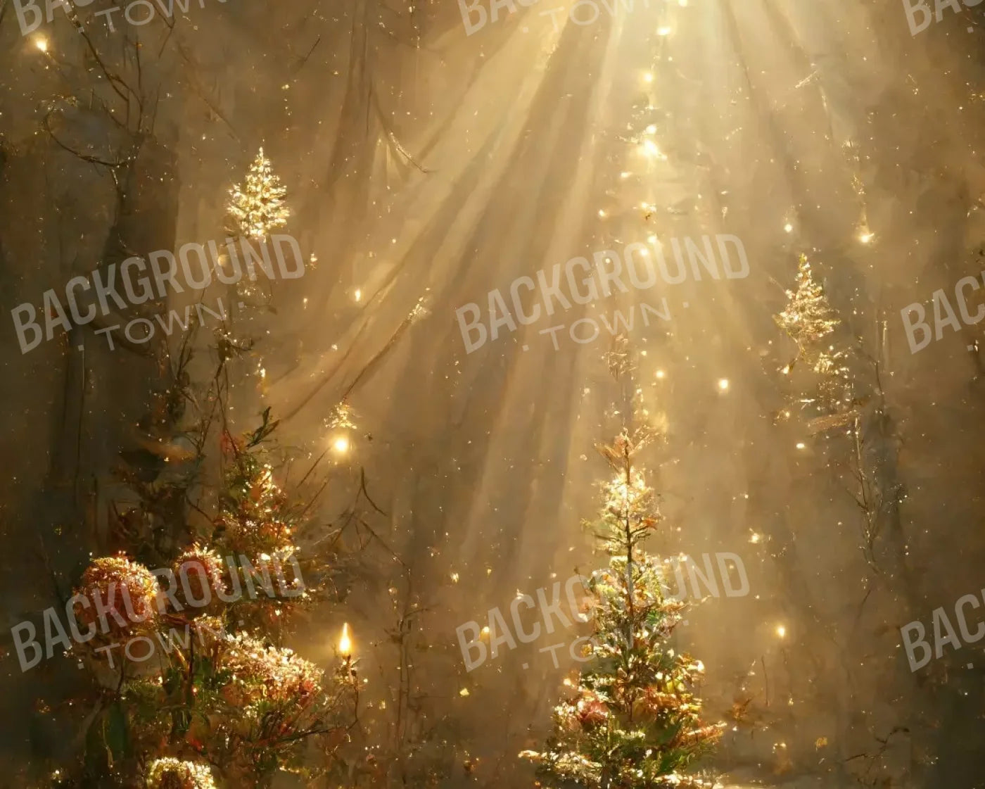 Golden Wonderland 10’X8’ Fleece (120 X 96 Inch) Backdrop