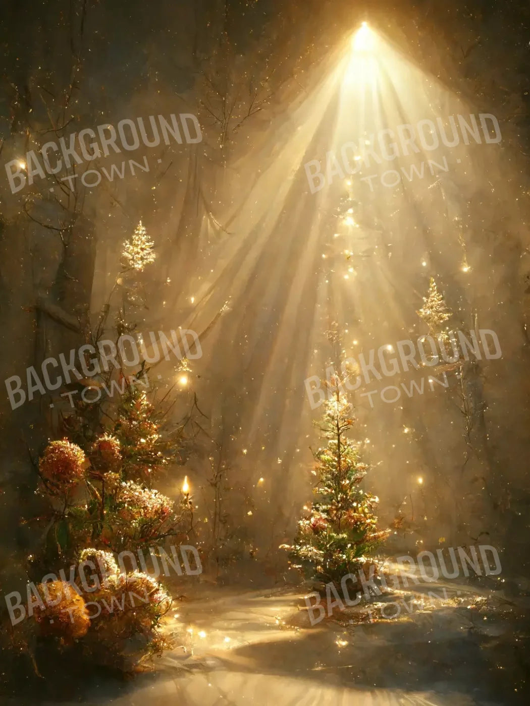 Golden Wonderland 5’X6’8 Fleece (60 X 80 Inch) Backdrop