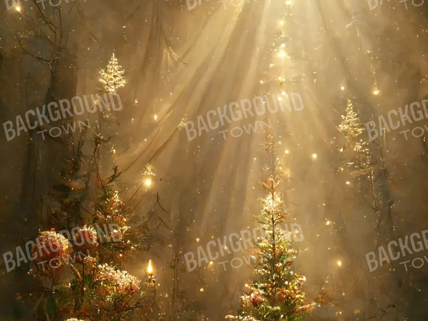 Golden Wonderland 6’8X5’ Fleece (80 X 60 Inch) Backdrop