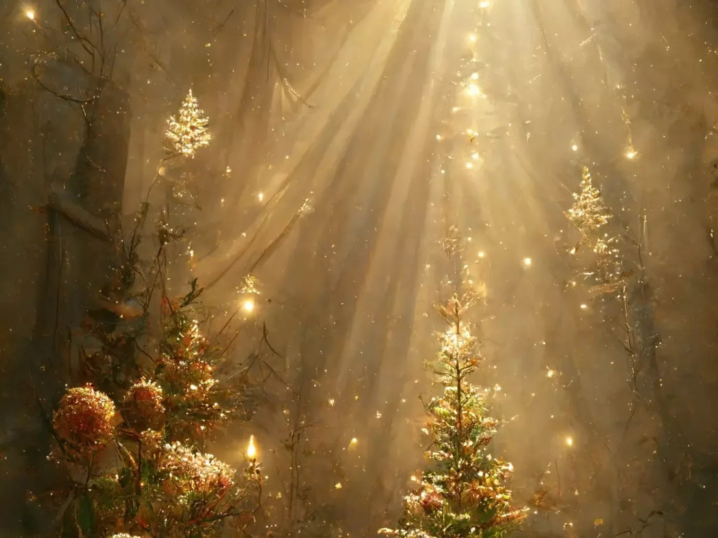 Golden Wonderland 8’X6’ Fleece (96 X 72 Inch) Backdrop