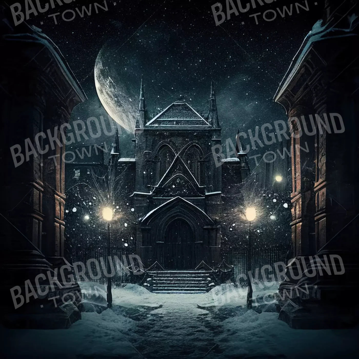 Goth City 10X10 Ultracloth ( 120 X Inch ) Backdrop