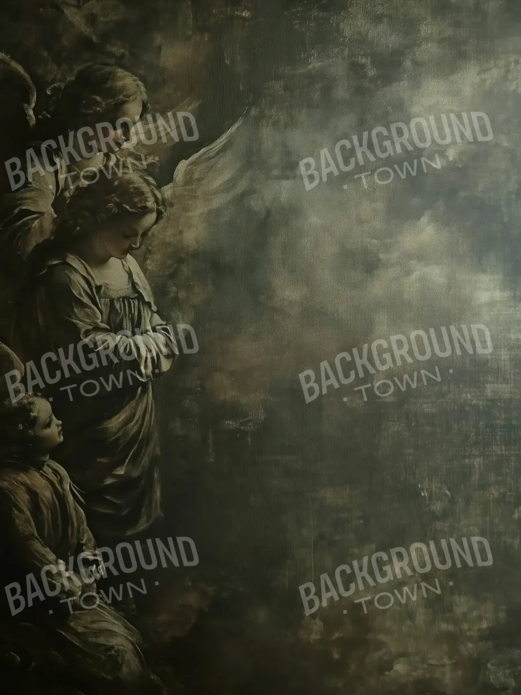 Gothic Angels2 5’x6’8 Fleece (60 x 80 inch) Backdrop