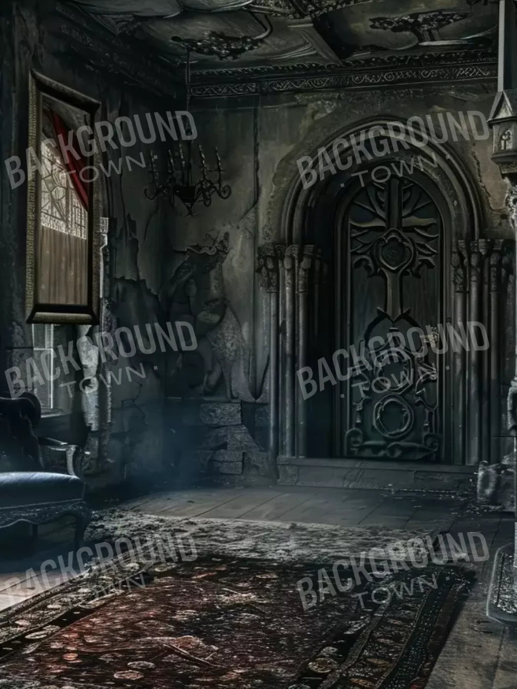 Gothic Entry 6’X8’ Fleece (72 X 96 Inch) Backdrop