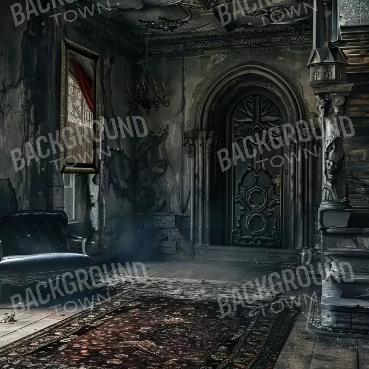 Gothic Entry 8’X8’ Fleece (96 X Inch) Backdrop