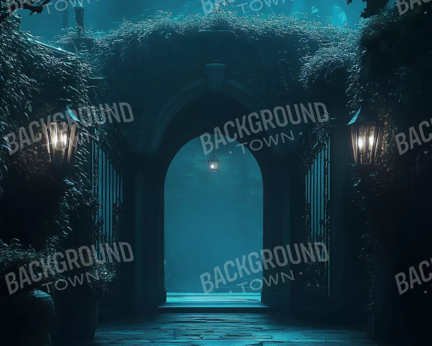 Gothic Garden I Horizontal 10’X8’ Fleece (120 X 96 Inch) Backdrop