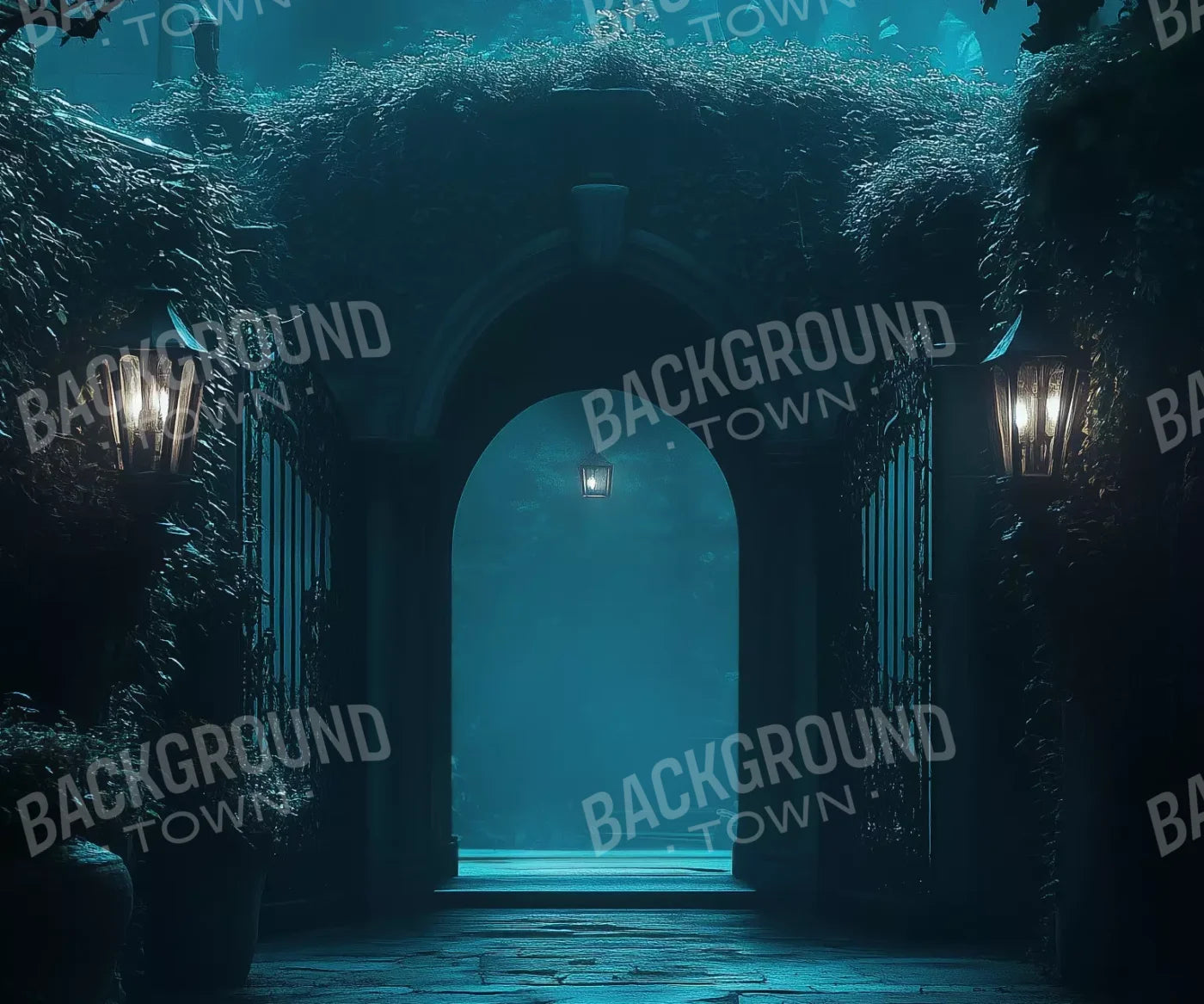 Gothic Garden I Horizontal 12’X10’ Ultracloth (144 X 120 Inch) Backdrop