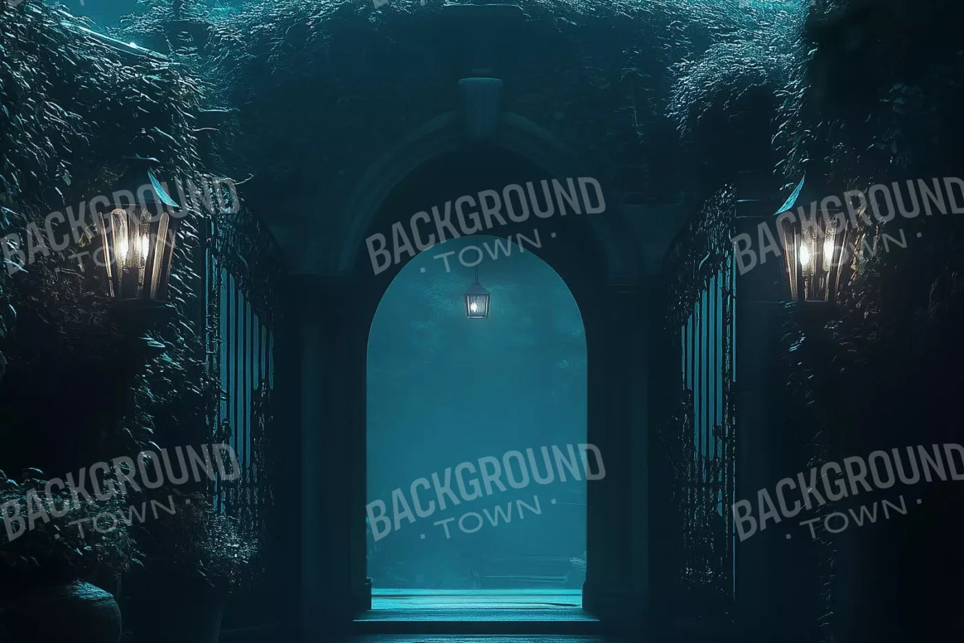 Gothic Garden I Horizontal 12’X8’ Ultracloth (144 X 96 Inch) Backdrop