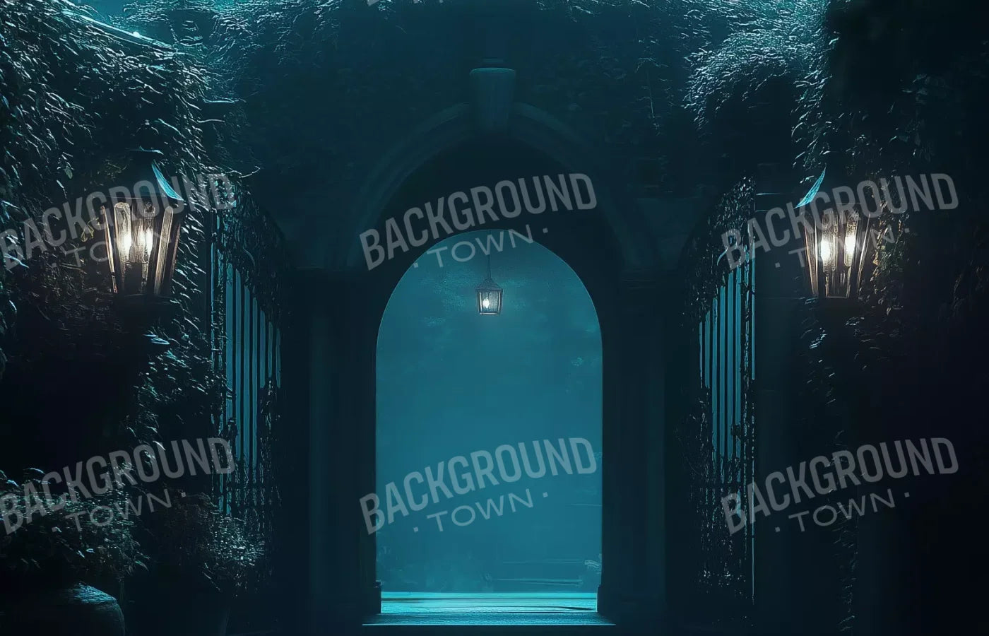 Gothic Garden I Horizontal 14’X9’ Ultracloth (168 X 108 Inch) Backdrop