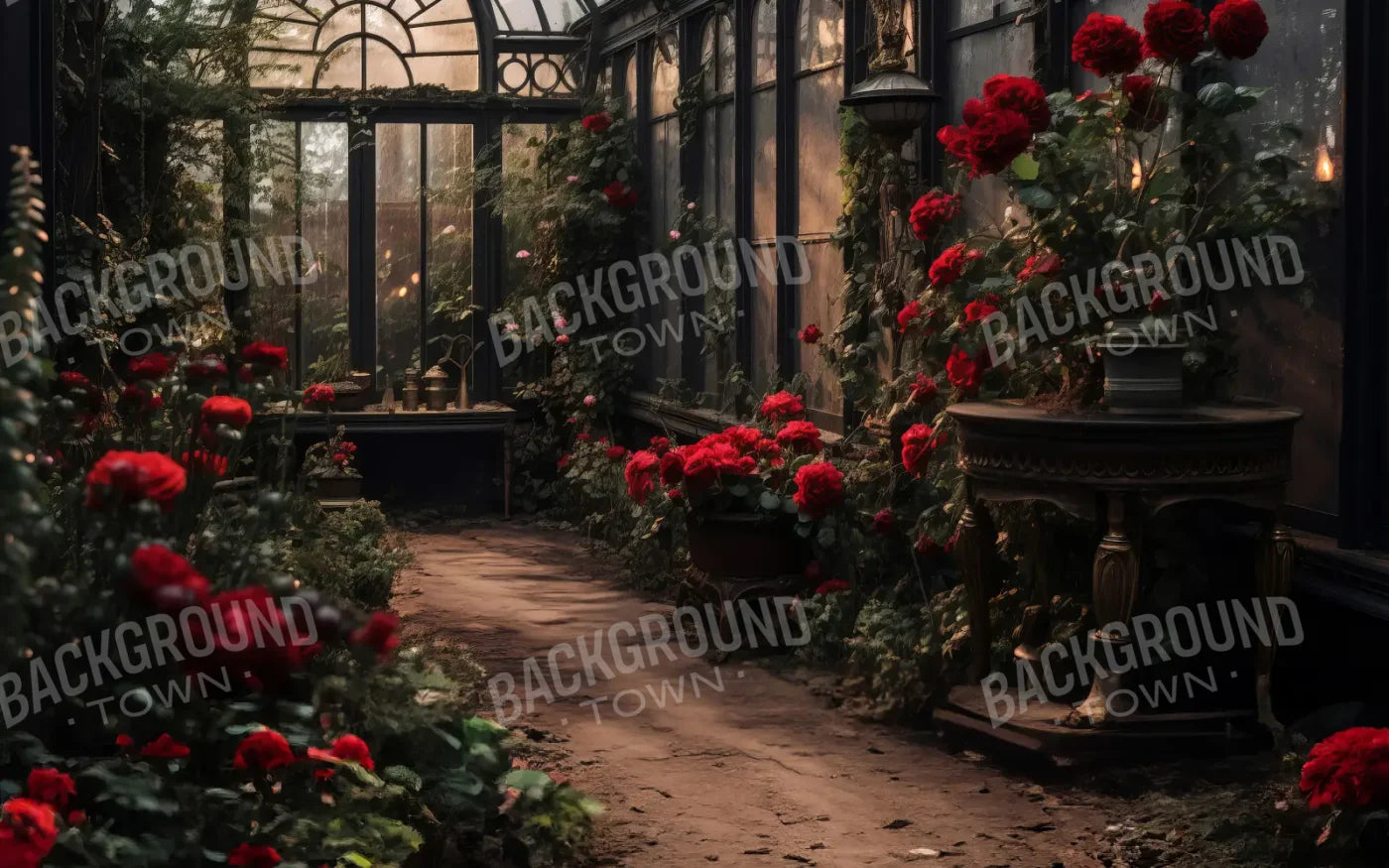 Gothic Green House 8’x5’ UltraCloth (96 x 60 inch) Backdrop