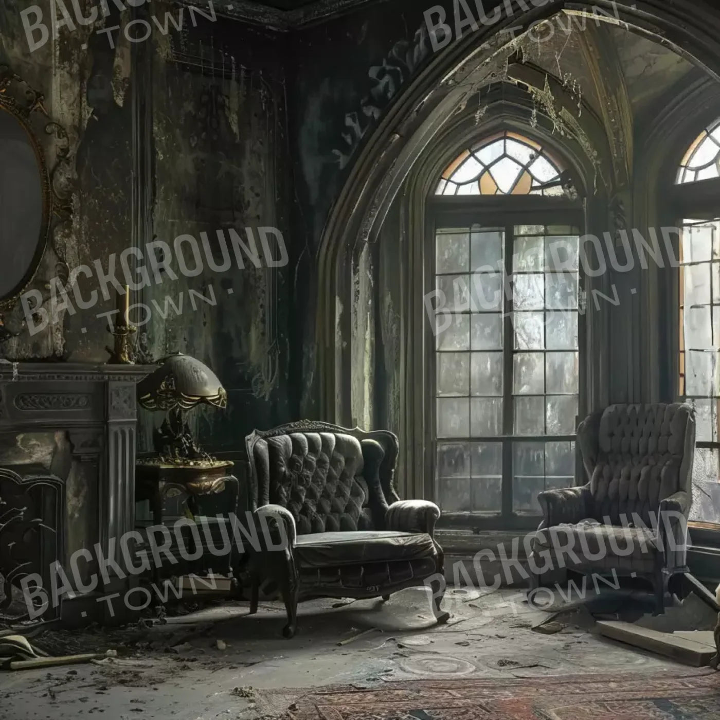 Gothic Living Ii 8’X8’ Fleece (96 X Inch) Backdrop