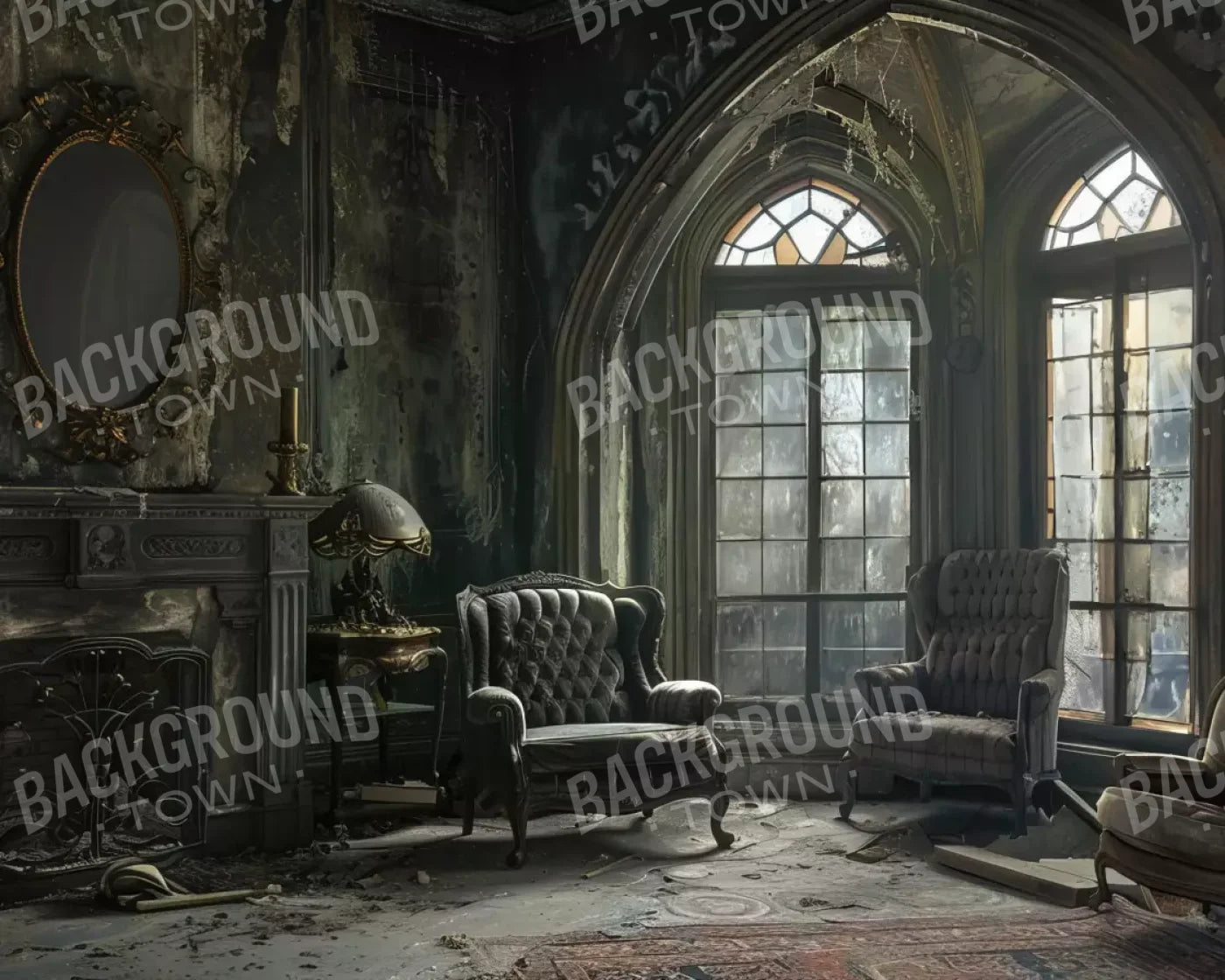 Gothic Living Ii 10’X8’ Fleece (120 X 96 Inch) Backdrop