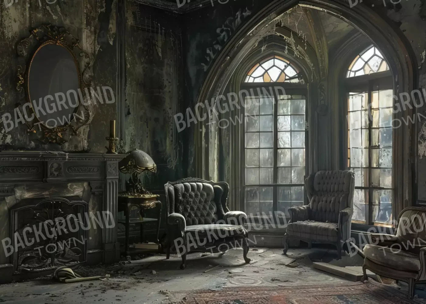 Gothic Living Ii 7’X5’ Ultracloth (84 X 60 Inch) Backdrop