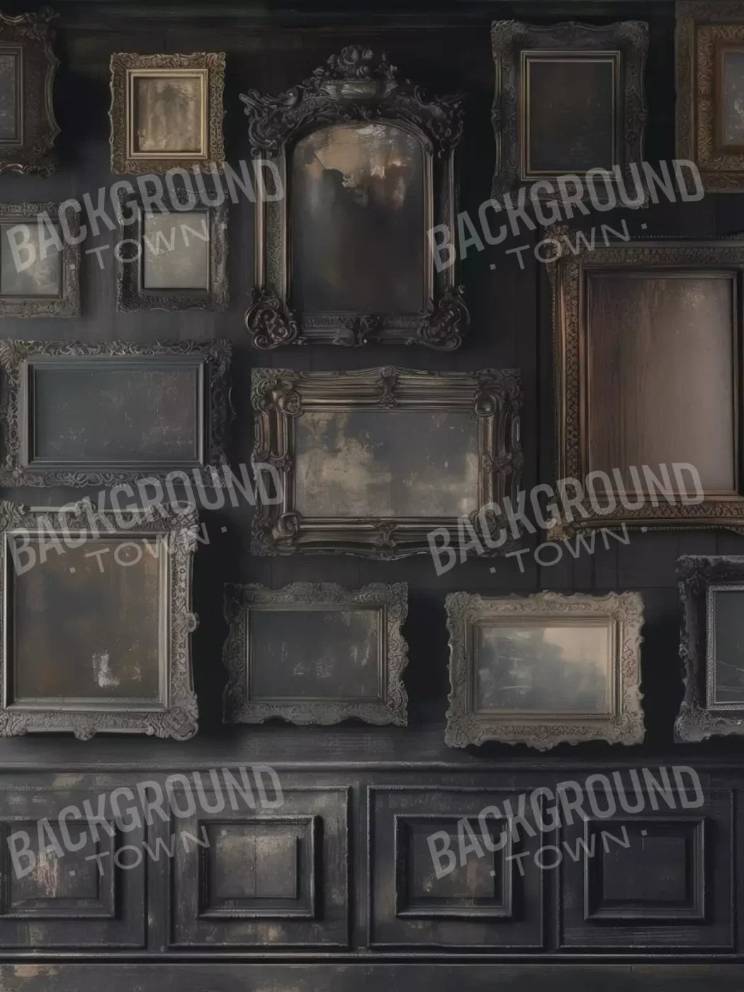 Gothic Victorian Wall I 5’X6’8 Fleece (60 X 80 Inch) Backdrop