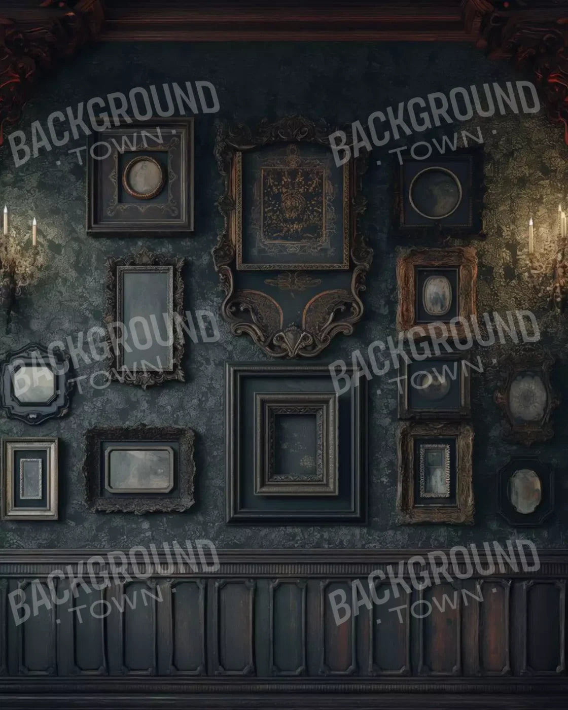 Gothic Victorian Wall 8’X10’ Fleece (96 X 120 Inch) Backdrop