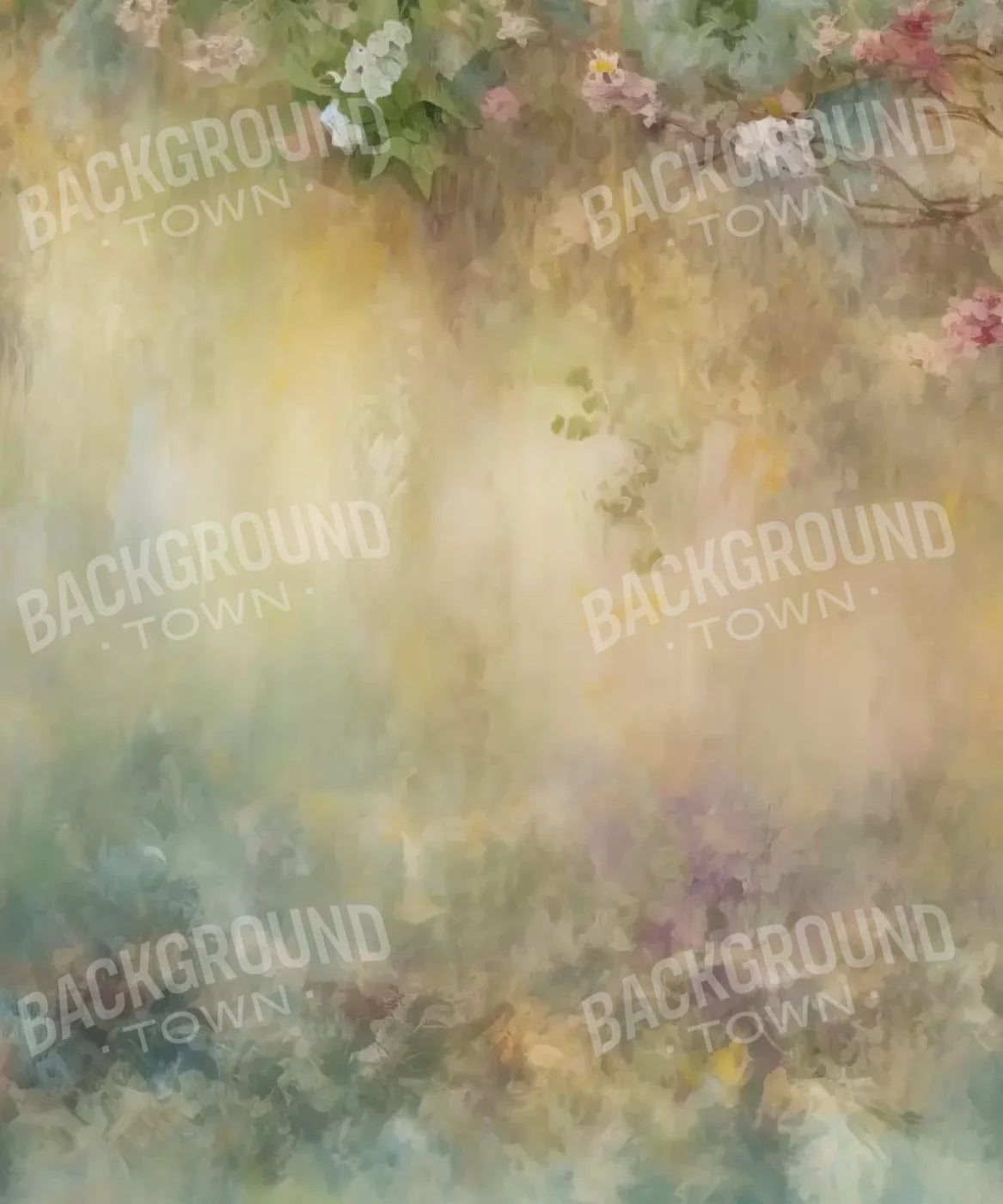 Graceful Dusty Flower Painting 10’X12’ Ultracloth (120 X 144 Inch) Backdrop