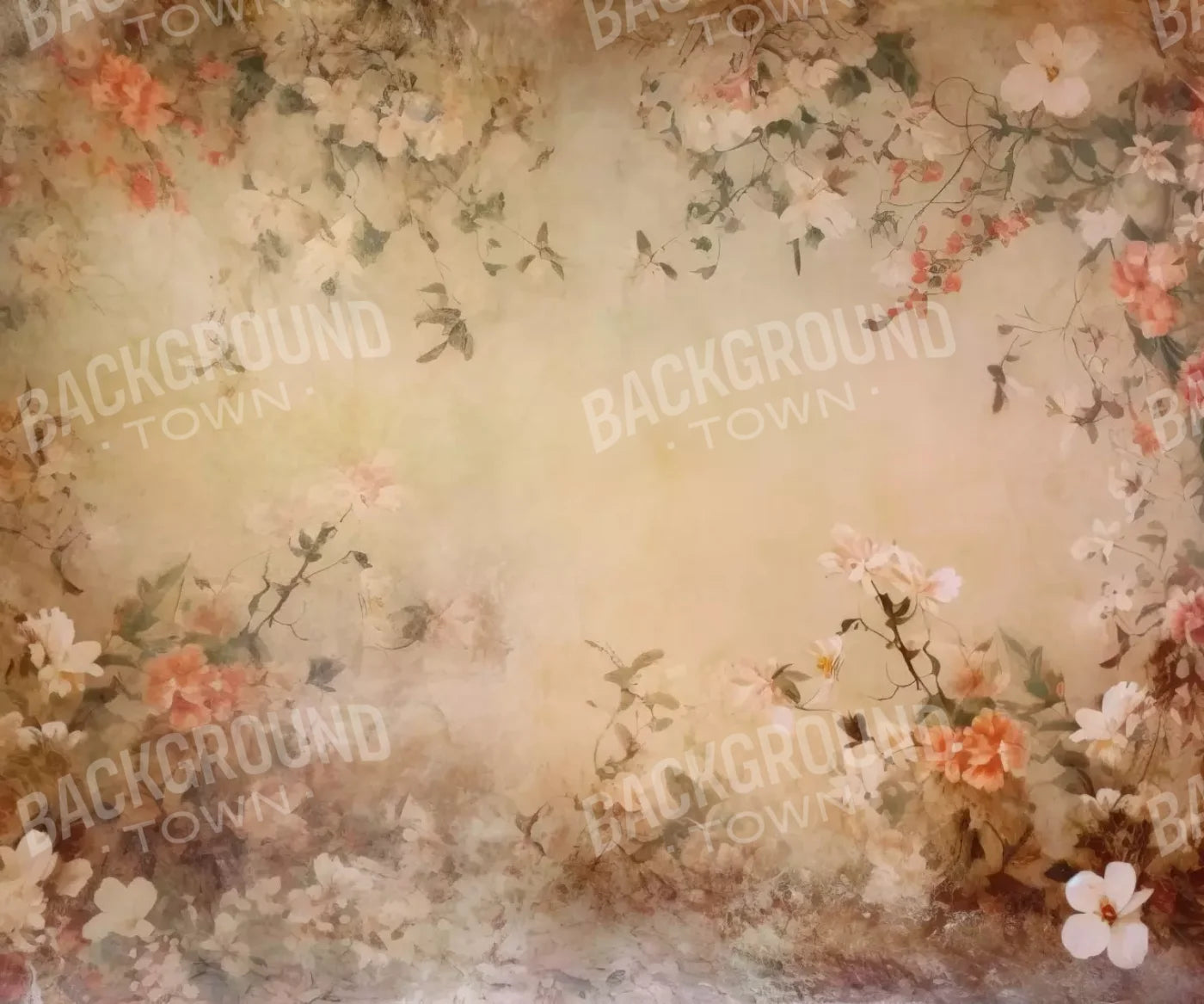 Graceful Dusty Flower Painting Ii 12’X10’ Ultracloth (144 X 120 Inch) Backdrop