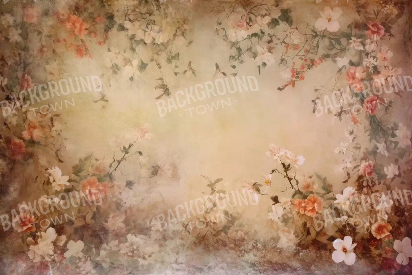 Graceful Dusty Flower Painting Ii 12’X8’ Ultracloth (144 X 96 Inch) Backdrop