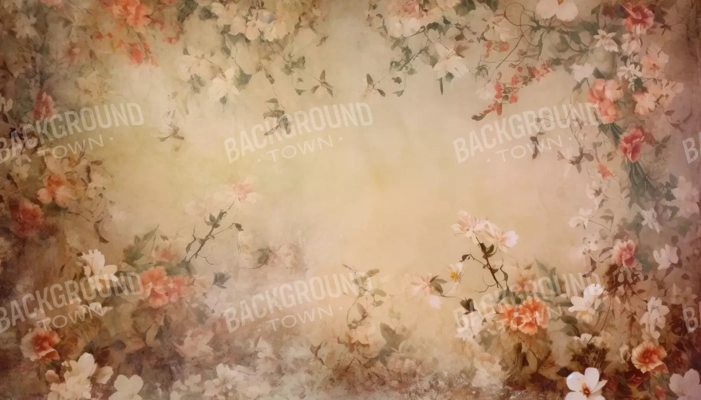 Graceful Dusty Flower Painting Ii 14’X8’ Ultracloth (168 X 96 Inch) Backdrop