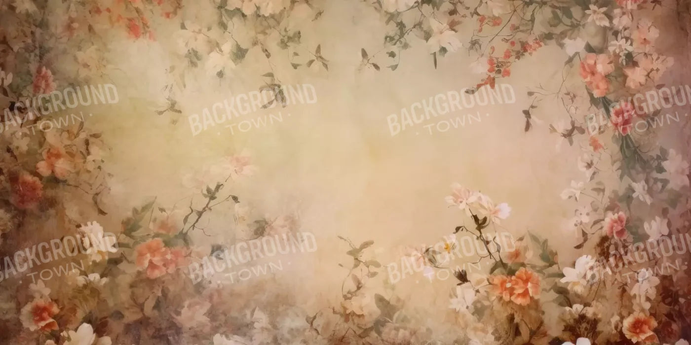 Graceful Dusty Flower Painting Ii 16’X8’ Ultracloth (192 X 96 Inch) Backdrop