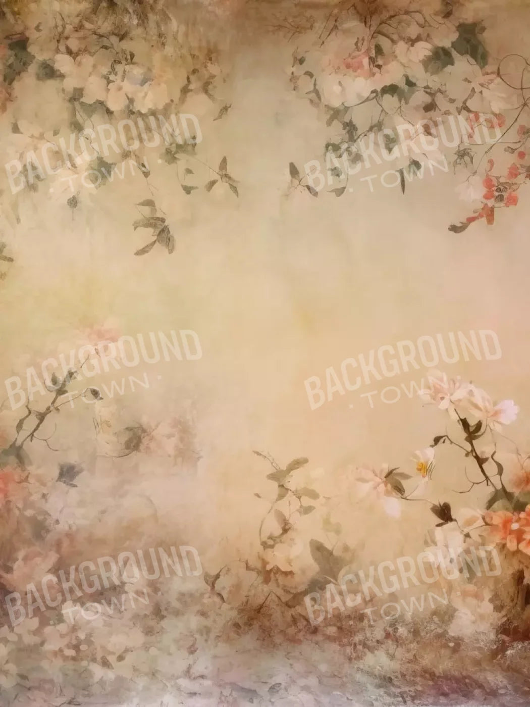 Graceful Dusty Flower Painting Ii 5’X6’8 Fleece (60 X 80 Inch) Backdrop