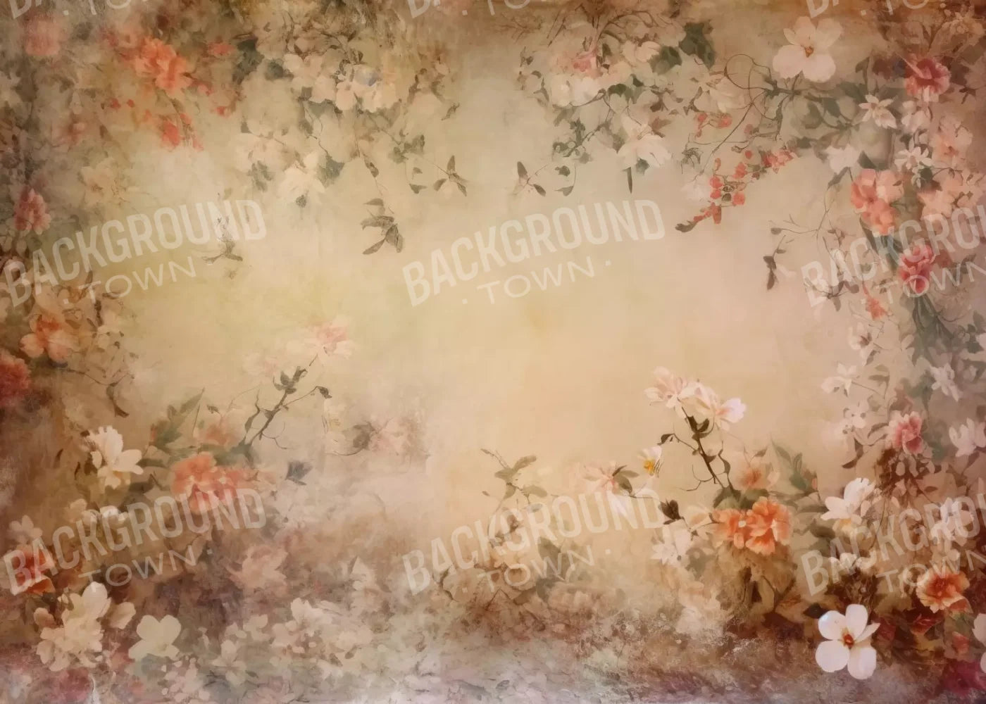 Graceful Dusty Flower Painting Ii 7’X5’ Ultracloth (84 X 60 Inch) Backdrop