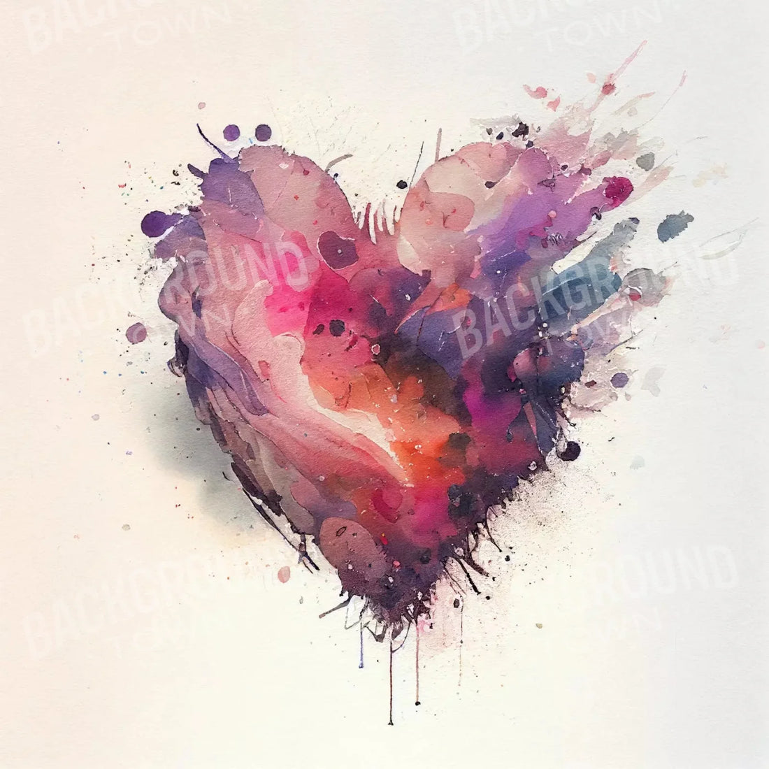 Grafitti Heart 10X10 Ultracloth ( 120 X Inch ) Backdrop