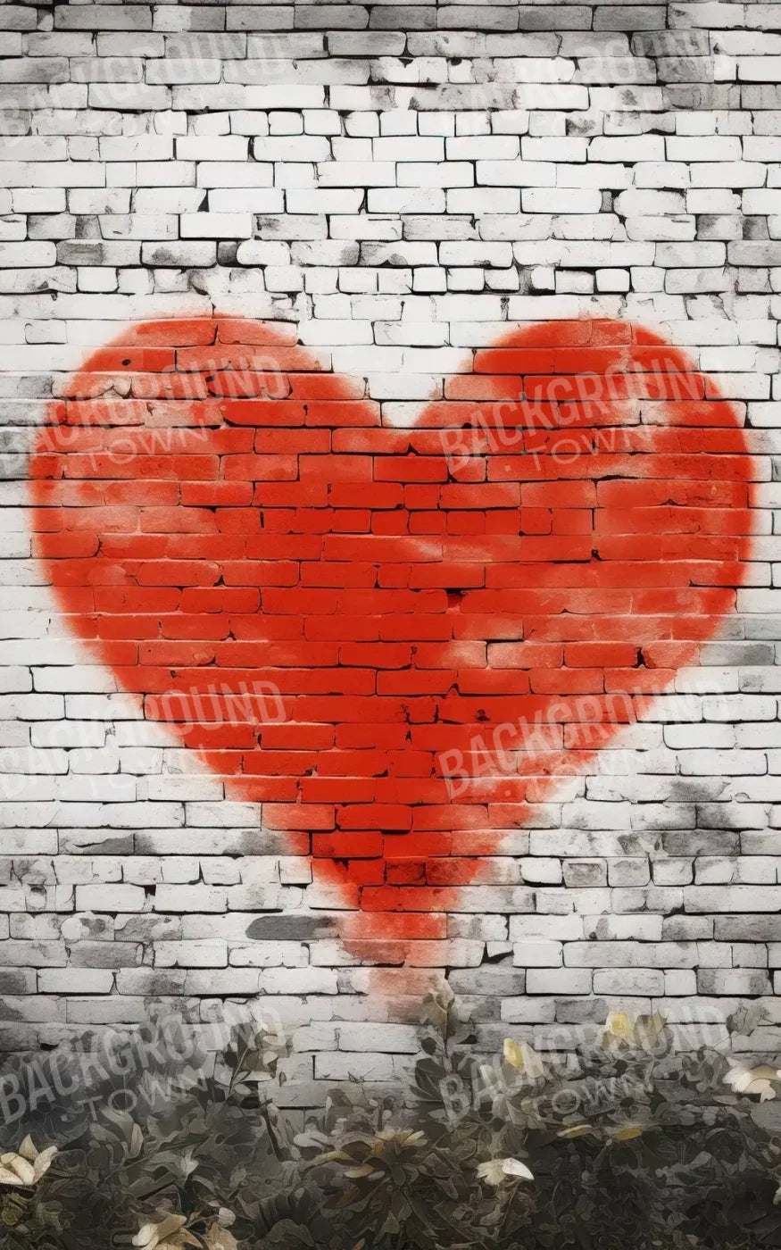 Graffitti Heart I 10’X16’ Ultracloth (120 X 192 Inch) Backdrop