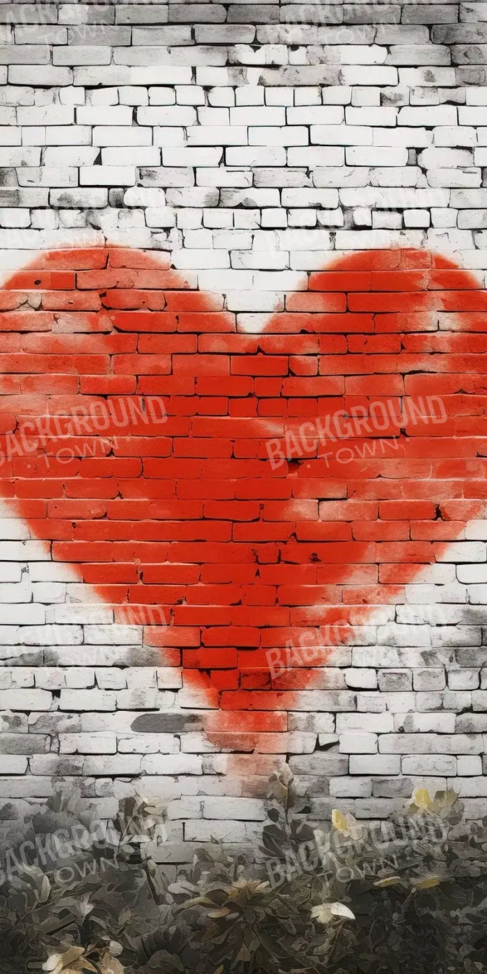 Graffitti Heart I 10’X20’ Ultracloth (120 X 240 Inch) Backdrop
