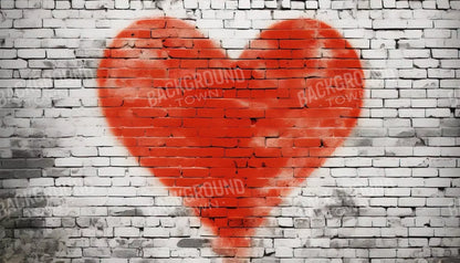 Graffitti Heart I 14’X8’ Ultracloth (168 X 96 Inch) Backdrop