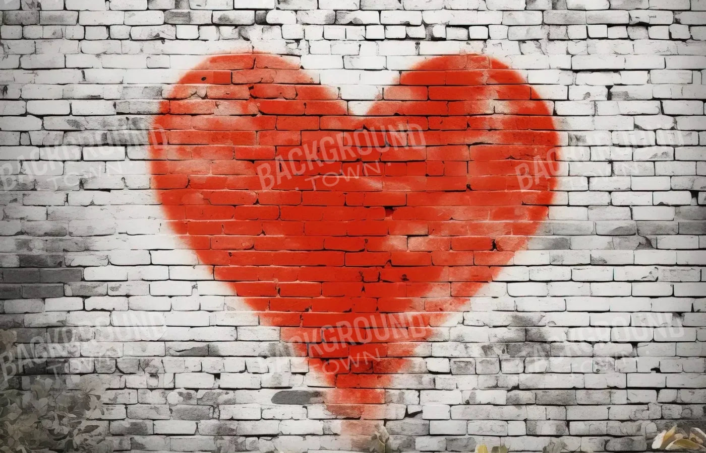 Graffitti Heart I 14’X9’ Ultracloth (168 X 108 Inch) Backdrop