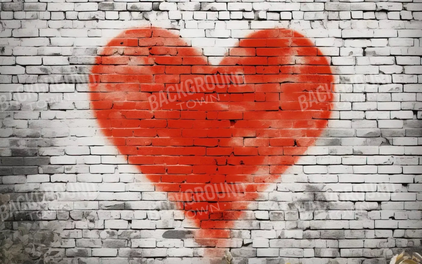 Graffitti Heart I 16’X10’ Ultracloth (192 X 120 Inch) Backdrop