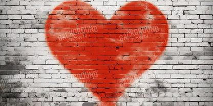 Graffitti Heart I 16’X8’ Ultracloth (192 X 96 Inch) Backdrop