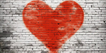 Graffitti Heart I 16’X8’ Ultracloth (192 X 96 Inch) Backdrop