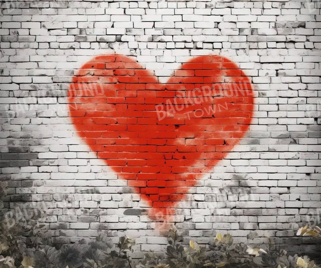 Graffitti Heart I 5’X4’2 Fleece (60 X 50 Inch) Backdrop
