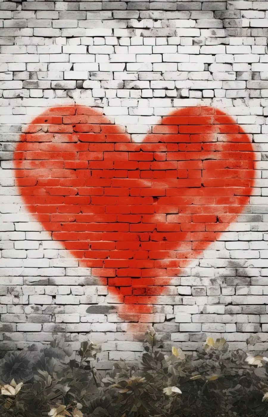 Graffitti Heart I 9’X14’ Ultracloth (108 X 168 Inch) Backdrop