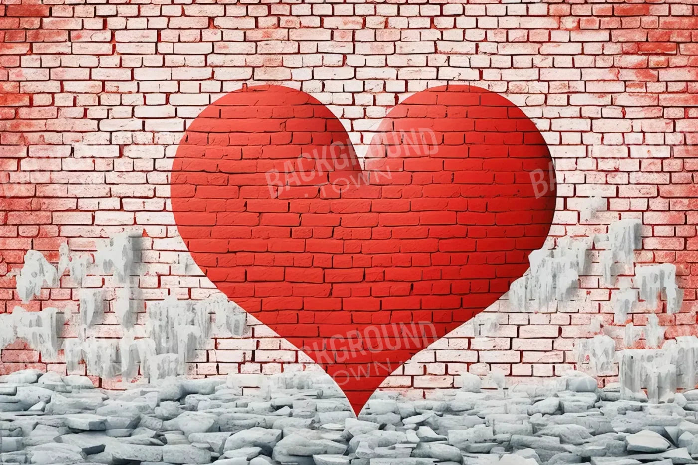 Graffitti Heart Ii 12’X8’ Ultracloth (144 X 96 Inch) Backdrop