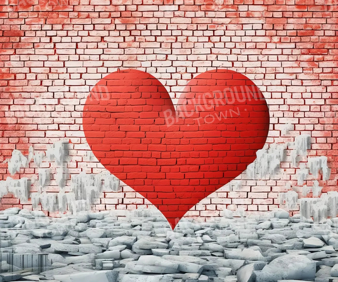 Graffitti Heart Ii 12’X10’ Ultracloth (144 X 120 Inch) Backdrop