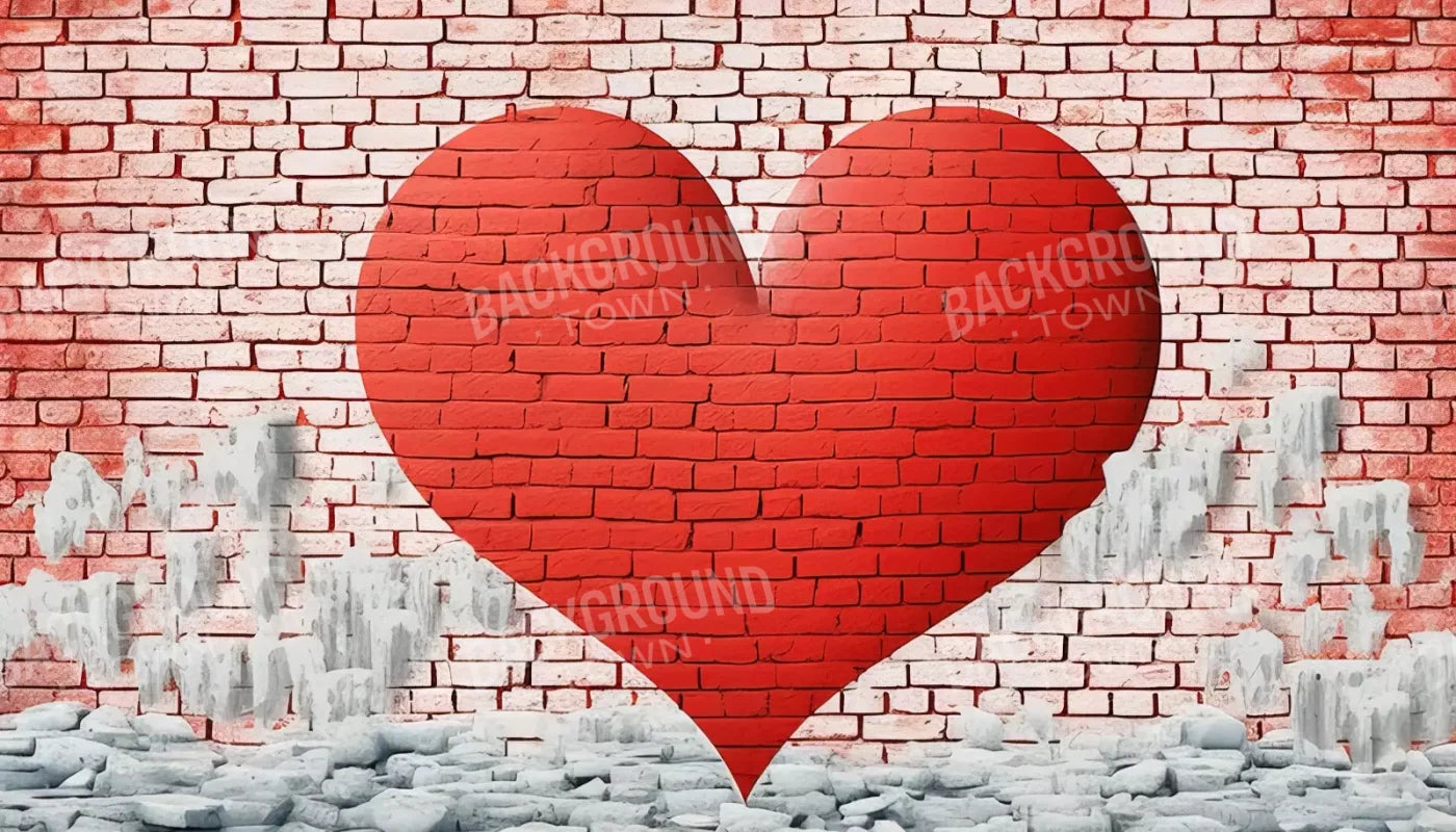 Graffitti Heart Ii 14’X8’ Ultracloth (168 X 96 Inch) Backdrop