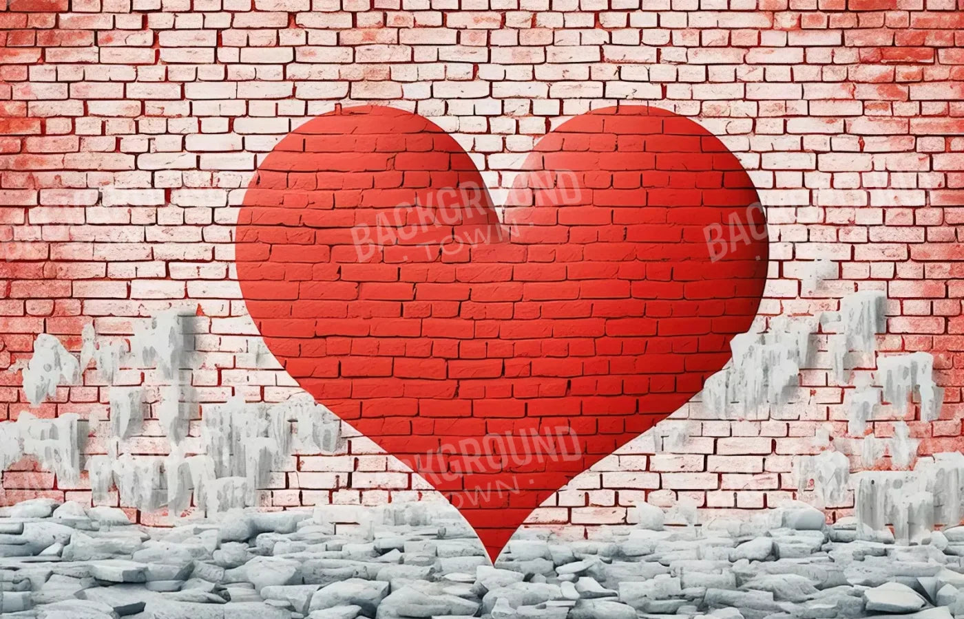 Graffitti Heart Ii 14’X9’ Ultracloth (168 X 108 Inch) Backdrop