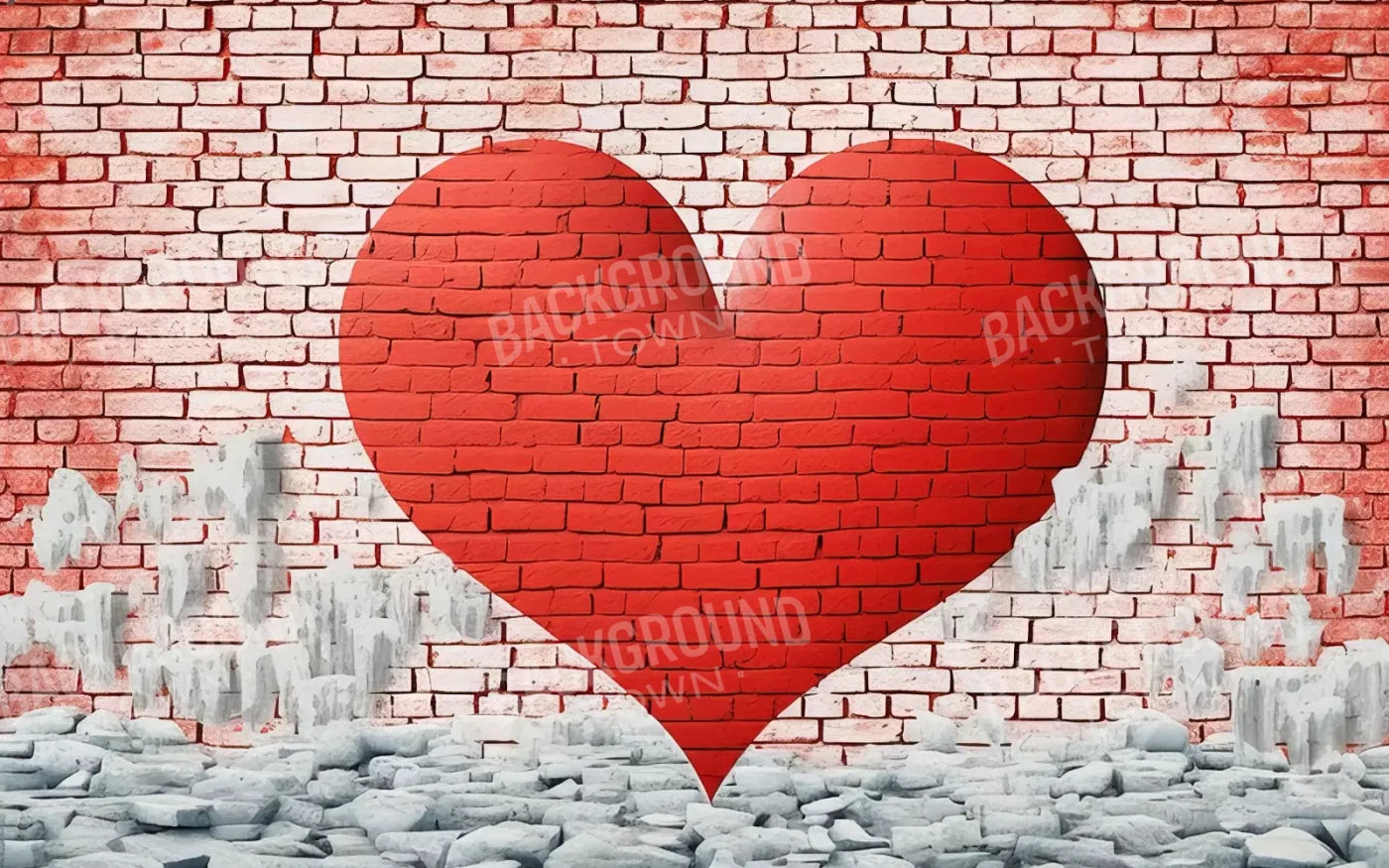 Graffitti Heart Ii 16’X10’ Ultracloth (192 X 120 Inch) Backdrop
