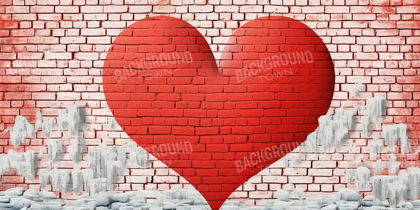 Graffitti Heart Ii 16’X8’ Ultracloth (192 X 96 Inch) Backdrop