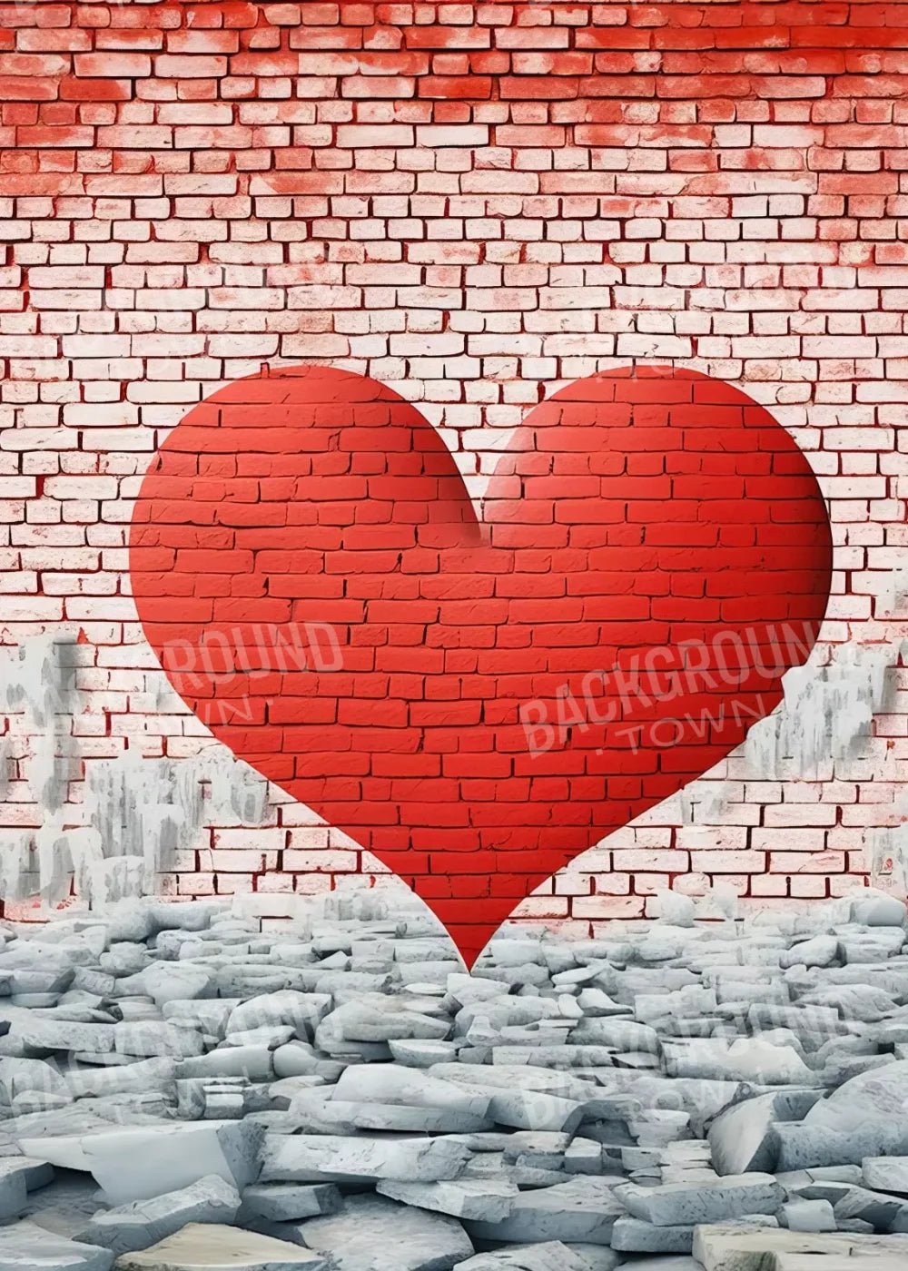 Graffitti Heart Ii 5’X7’ Ultracloth (60 X 84 Inch) Backdrop