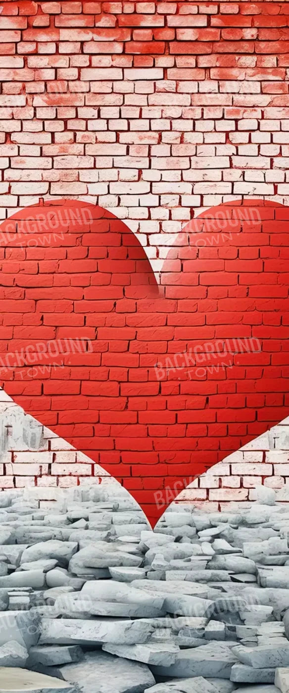 Graffitti Heart Ii 5’X12’ Ultracloth For Westcott X-Drop (60 X 144 Inch) Backdrop